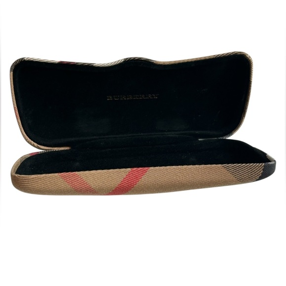 BURBERRY Classic Plaid Checkered Glasses Case - Brown, Black, Red - Picture 4 of 6